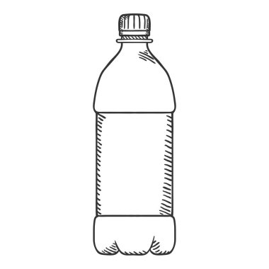 Vektör Çizim Ilıvedasyonu - Küçük Plastik Şişe.