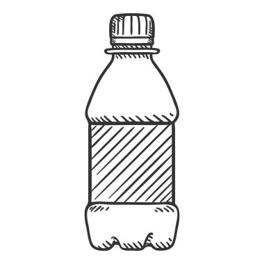 Vektör Çizim Ilıvedasyonu - Küçük Plastik Şişe.