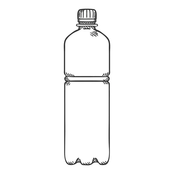 Vector schets Illustration-kleine plastic fles. — Stockvector