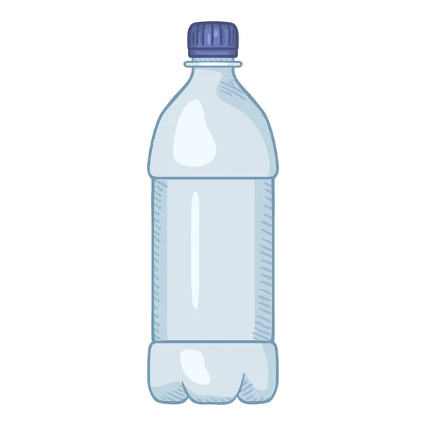 Векторна мультяшна ілюстрація - маленька пластикова пляшка . — стоковий вектор