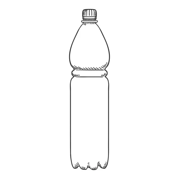 Illustrazione schizzo vettoriale - Grande bottiglia di plastica . — Vettoriale Stock