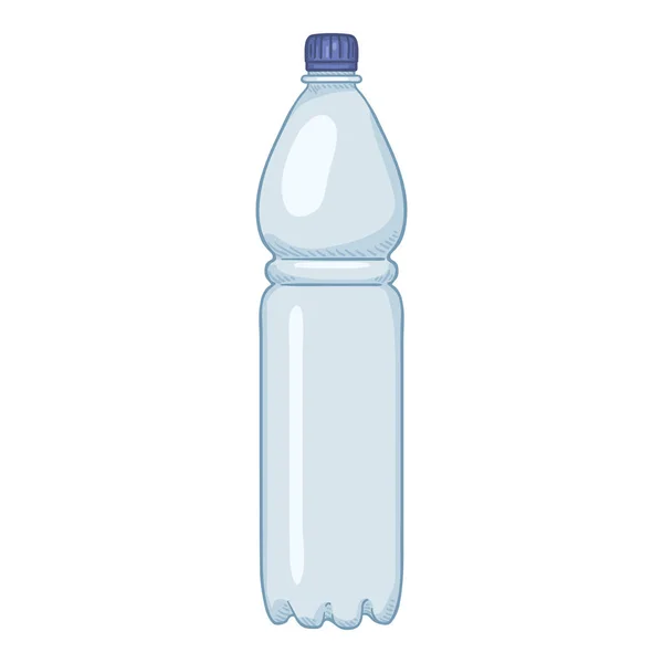 Vector ilustración de dibujos animados - Botella de plástico grande — Archivo Imágenes Vectoriales