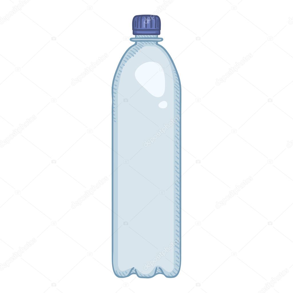 Vector Cartoon Illustration -Big Plastic Bottle