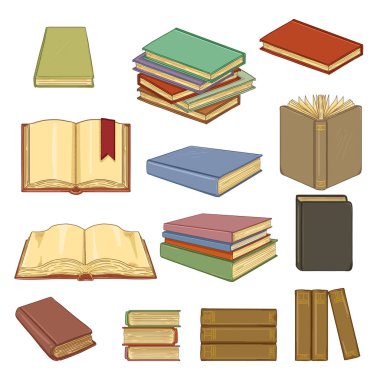 Çizgi Film Kitapları Vektör Seti