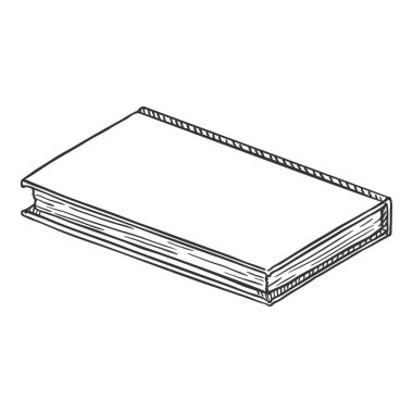 Vektör Sketch İllüstrasyon - Tek Ciltli Kitap