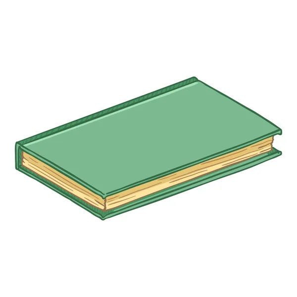 Vector cartoon Illustration-Turquoise hardcover boek — Stockvector