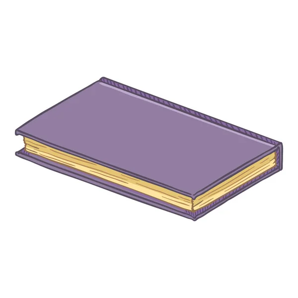 Ilustração dos desenhos animados vetoriais - Purple Hardcover Book —  Vetores de Stock