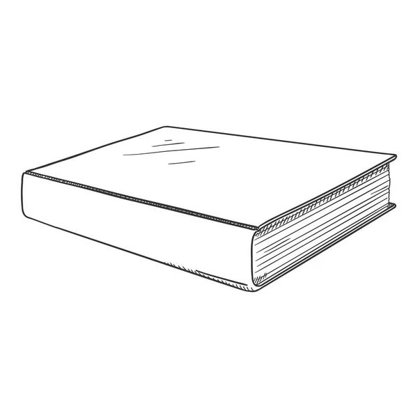 Vector Sketch Illustration - Single Hardcover Book — Stock Vector