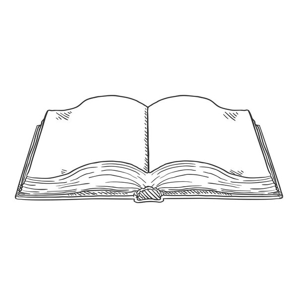 Векторный эскиз - Большая открытая книга

