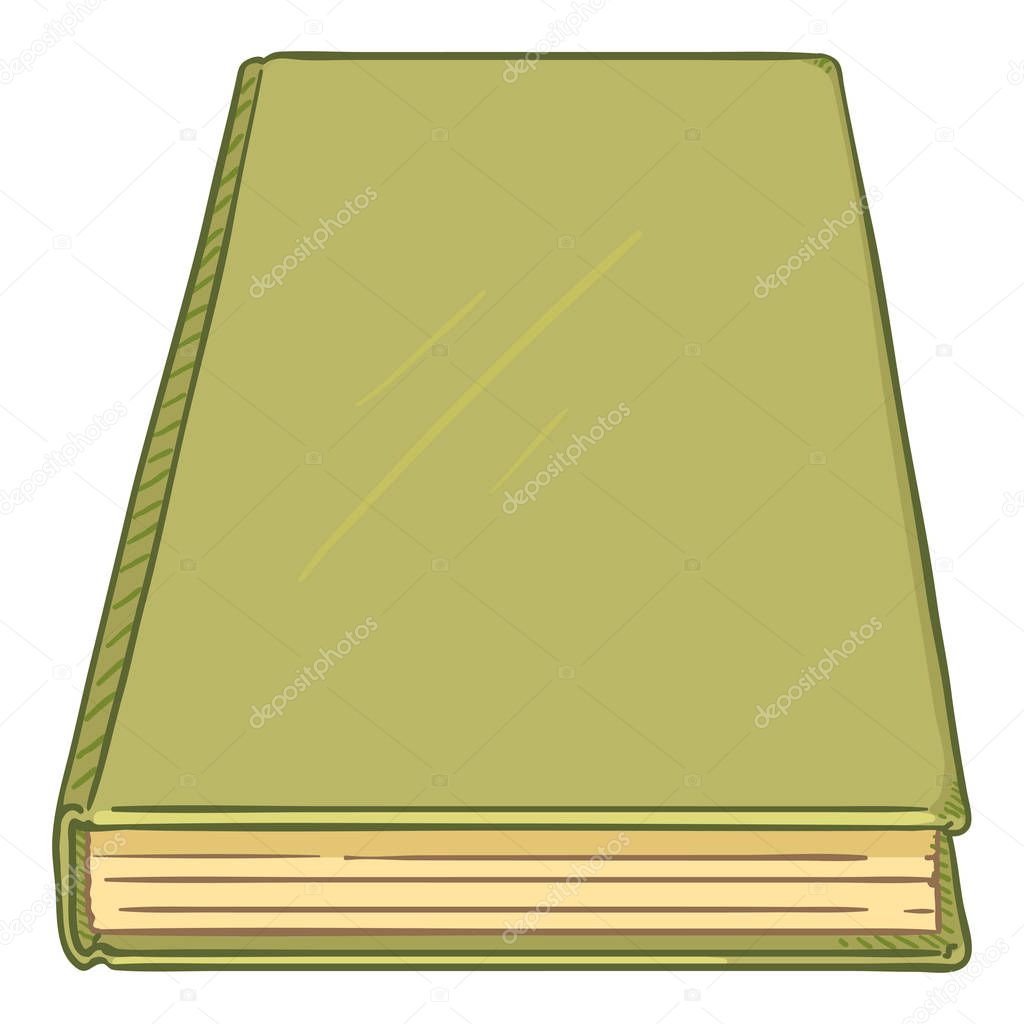 Vector Cartoon Illustration - Green Hardcover Book