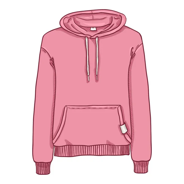 Vector cartoon illustratie-roze hoodie Sweatshirt — Stockvector