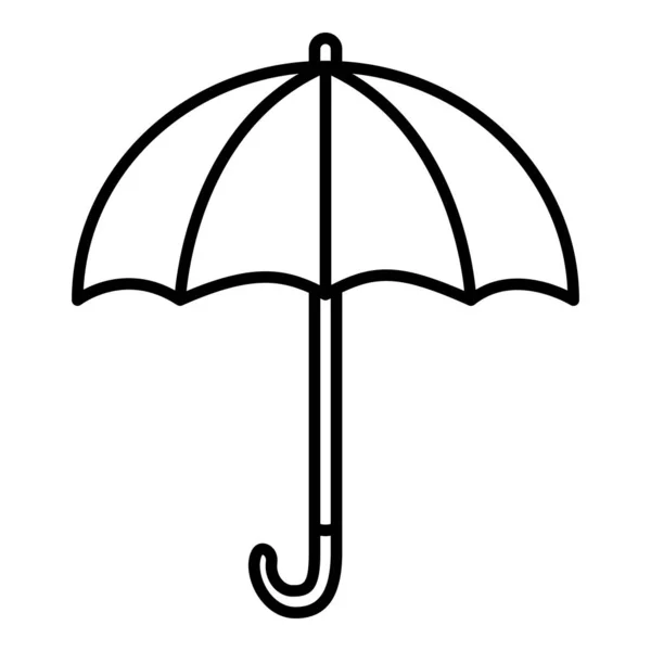 Vector Black Outline Icon - Umbrella — Stock Vector