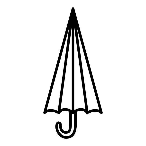 Vektör Siyah Anahat Simgesi - Şemsiye — Stok Vektör