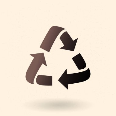 Vektör Siyah Temel Geri Dönüşüm Simgesi