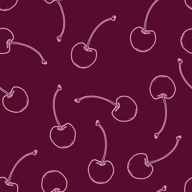 Vektör seamless modeli kiraz