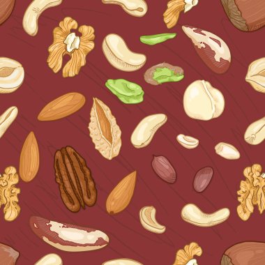 Tüm Somunların Vektör Dikişsiz Deseni