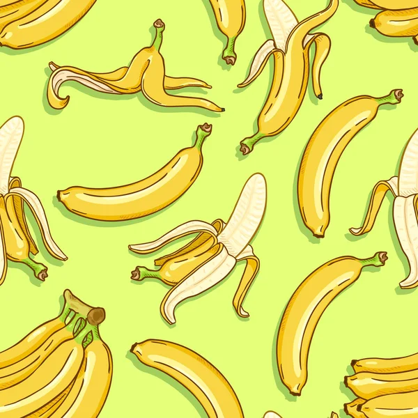 Ilustração de desenhos animados de banana padrão sem emenda