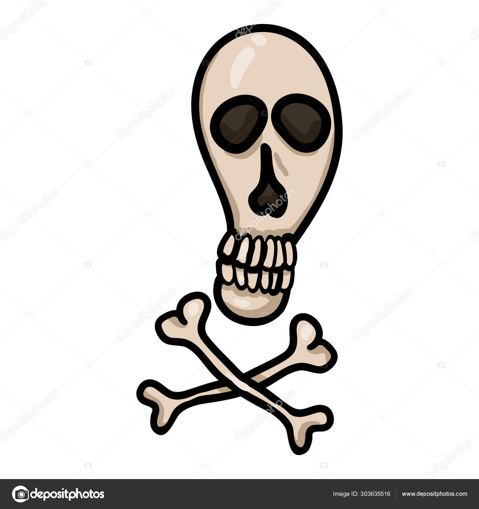 Vector Single Cartoon Skull And Crossbones Doodle Pirates Symbol Stock Vector C Nikiteev 303635516 Copyrights and trademarks for the cartoon, and other promotional materials are held by their respective owners and their use is allowed under the fair use clause of the copyright law. https depositphotos com 303635516 stock illustration vector single cartoon skull and html
