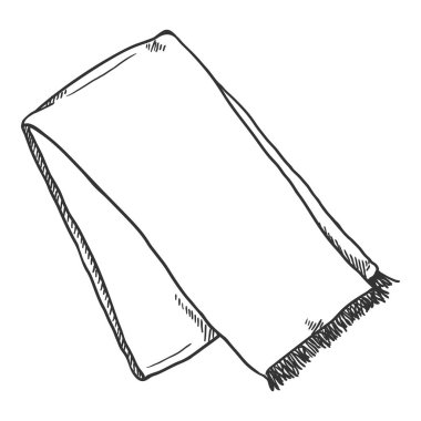 Vektör El Çizimi Katlanmış Eşarp