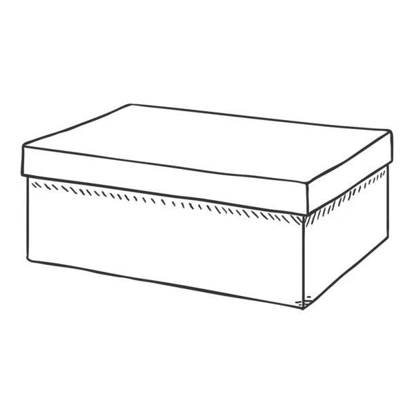 Vector Sketch Shoes Box — Stock Vector