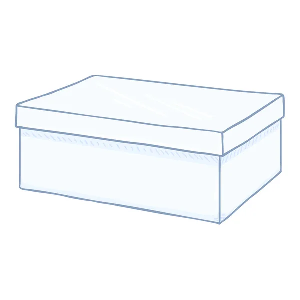 Vector Cartoon White Shoe Box — Wektor stockowy