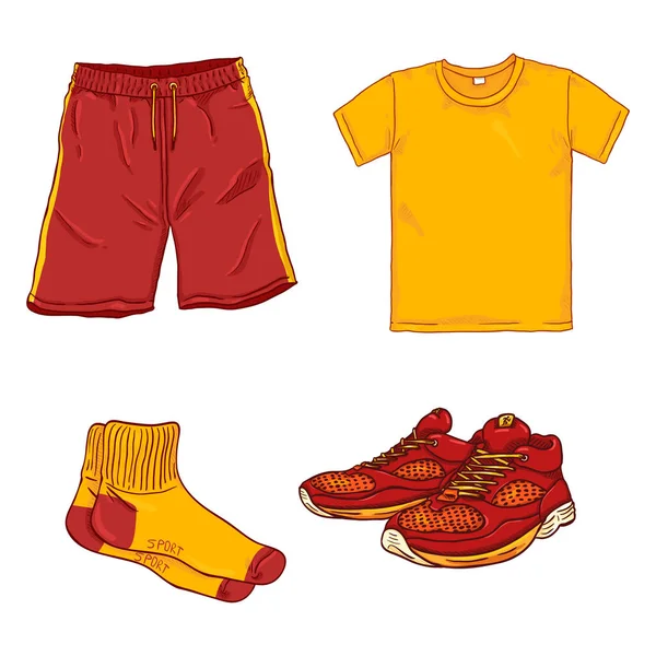 Vektor-Set von Cartoon-Sportbekleidung. — Stockvektor