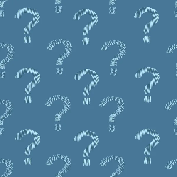 Vector Seamless Pattern of Question Marks. Quiz Background. — ストックベクタ