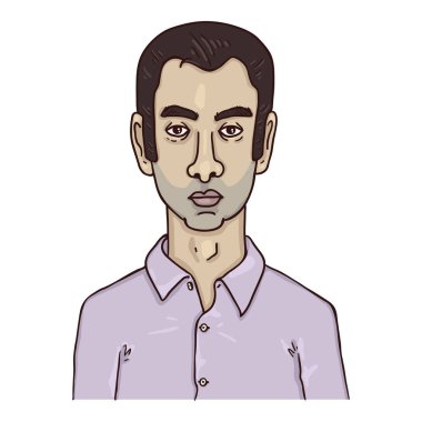 Vektör Avatar - Genç Arap Adam. Erkek Karakter Portresi