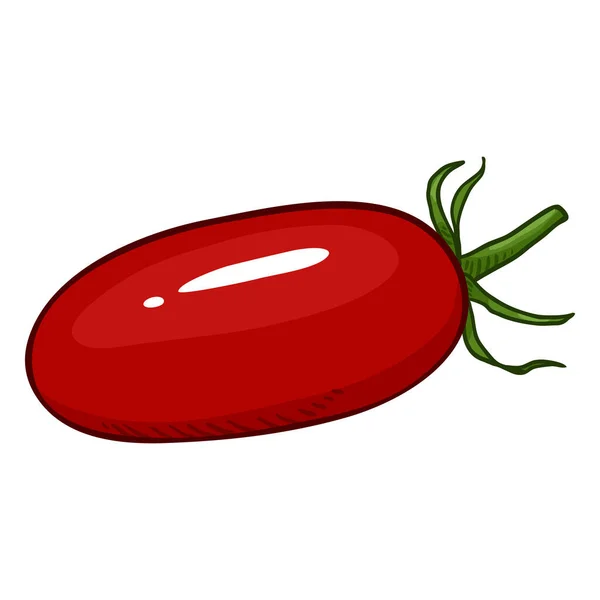 Vector Dibujos Animados Tomate Cereza — Vector de stock