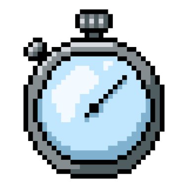 Vektör Piksel Resim Simgesi - Metal Duraklama Saati