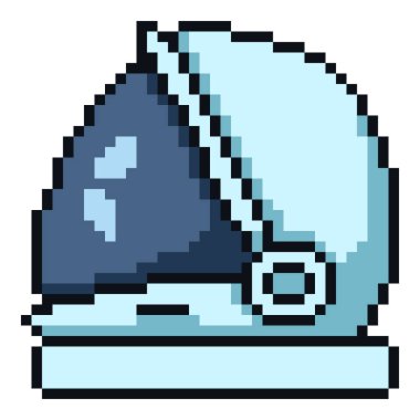 Vektör Piksel Sanat Simgesi - Uzay Elbisesi Miğferi