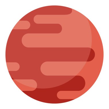 Vektör Düz Tasarım Simgesi - Mars Gezegeni