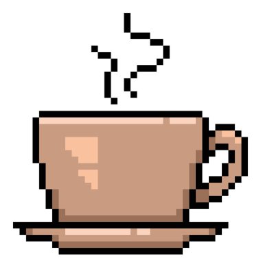 Vektör Pikseli Resim Simgesi - Uçan daireli Kahve Kupası