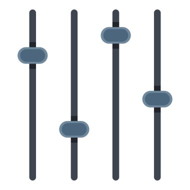 Vektör Düz Tasarım Simgesi - Ses Denetim Dizinleri