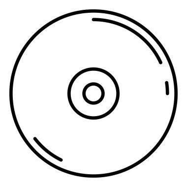 Vektör Taslak Simgesi - Sıkıştırılmış Disk