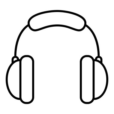Vektör Taslak Simgesi - Devresel Kulaklıklar