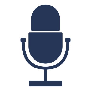 Vektör Ayıklanmış Temel Simge - Podcast Mikrofon
