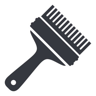 Vector Black Basic Icon of Wide Painting Brush