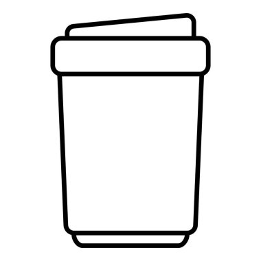 Vektör Ana Hattı Simgesi: Tek kullanımlık bir bardak kahve