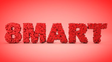 Pastel kırmızı arka plan üzerinde 8 Mart tebrik kartı