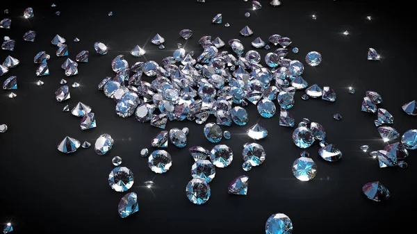 Sprankelende Pure Kristallen Zwarte Achtergrond — Stockfoto