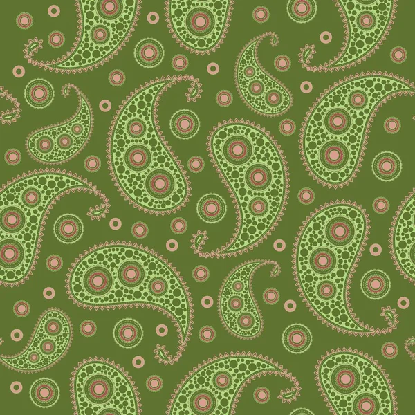 Modèle Paisley Motif Végétal Forme Gouttelette Persan — Image vectorielle