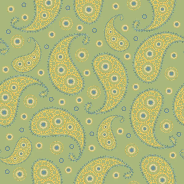 Vector flor paisley elemento patrón sin costuras. — Vector de stock