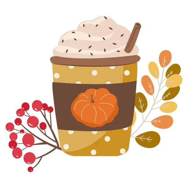 Plakat mit Herbsternte, Kürbis, Torte in Vektor — Stockvektor