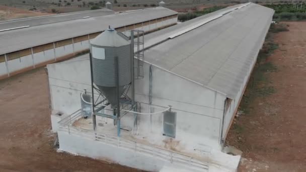 Vistas Aéreas Granja Cerdos Vista Aérea Paisaje Industrial — Vídeos de Stock