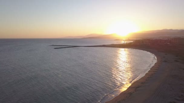 Вид Воздуха Пляж Пунта Энтинас Альмерия Испания — стоковое видео