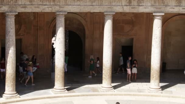 Granada España Septiembre 2019 Palacio Carlos Granada Con Visita Turística — Vídeos de Stock