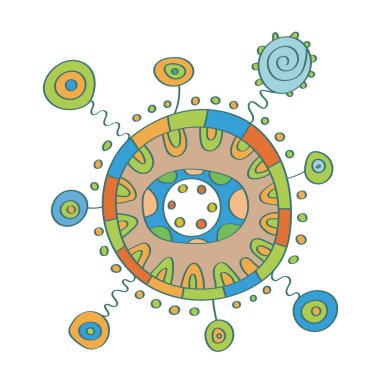 Soyut elle çizilmiş doodle geometrik öğeleri seamless modeli