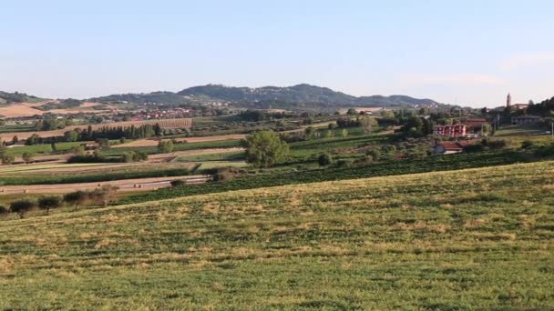 Uitzicht Romagna Lands Montefiore Castle Achtergrond — Stockvideo