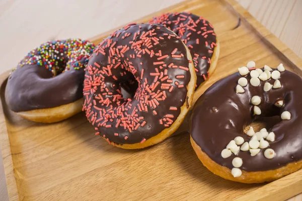 Appetizing Donuts Different Colorful Topping — Stock Photo, Image